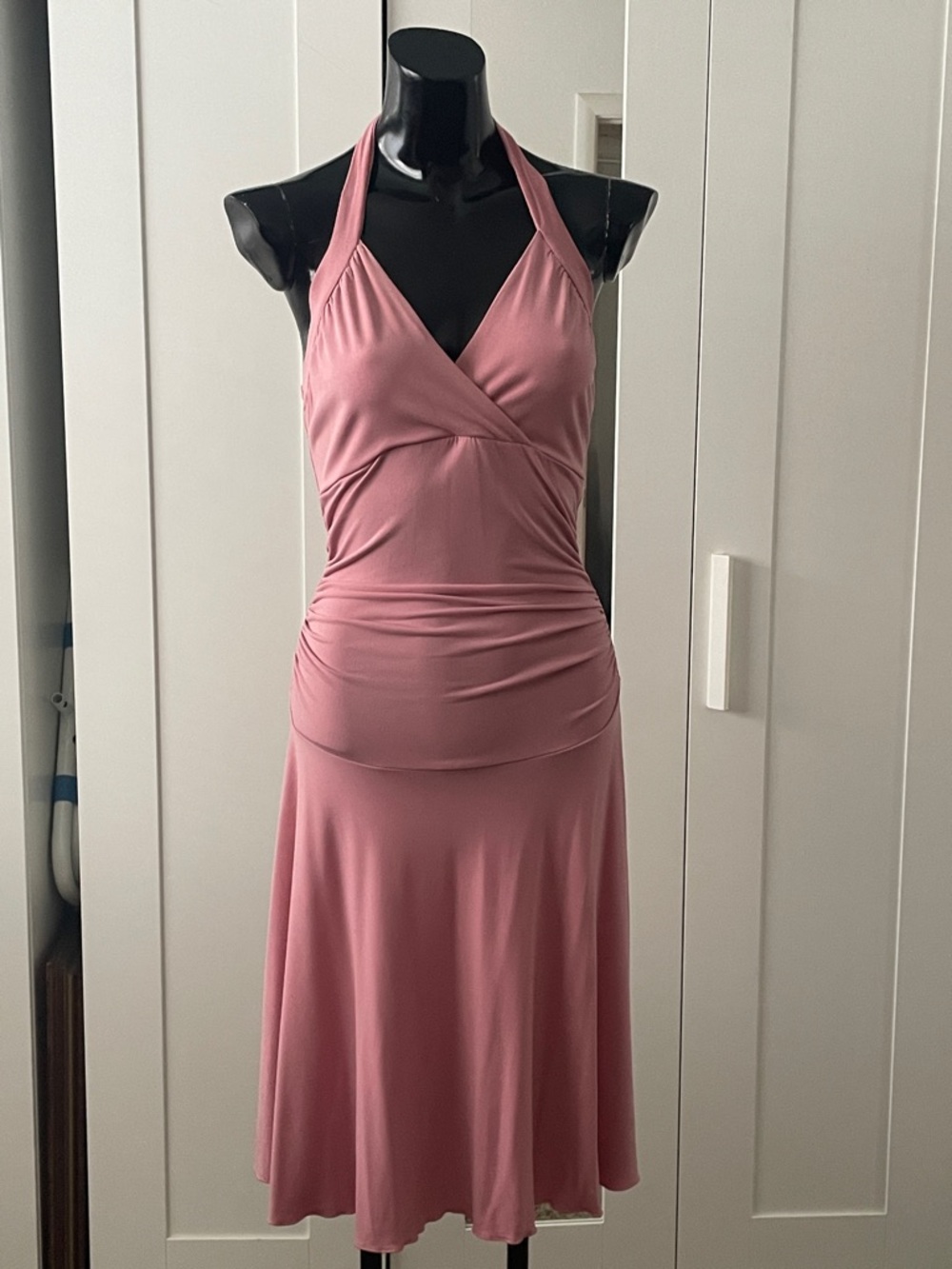 Ruby Rd. Dusty Rose Halter Wrap Midi Dress